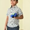 Block printed penguin shirt for boys