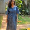 Indigo printed kaftan1
