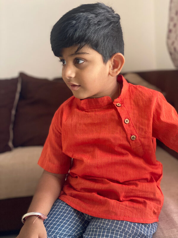 Orange kurta for boys