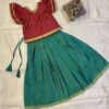 Captivating Colors for your little one -red and green pavadai sattai