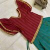Captivating Colors for your little one -red and green pavadai sattai