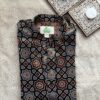 Black Ajrakh Mashru silk kurta as festival wear