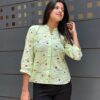 Mint Green mul cotton shirt